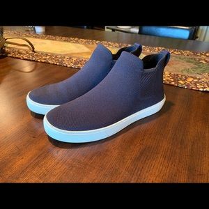 Rothy’s blue ankle shoes